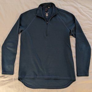 Ibex Men's Shak 1/4 zip pullover - Original - Teal- XL